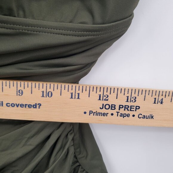 Ralph Lauren Ruffle Surplice One Piece Swimsuit Women Size 12 NWT Slimming Fit - Picture 14 of 16